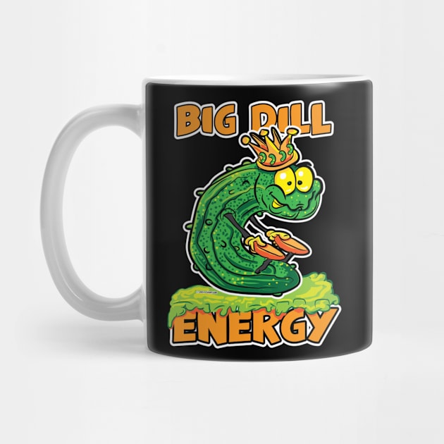 Big Dill Energy Cartoon Pickle King by eShirtLabs